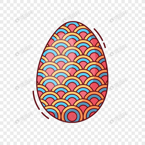 兔子和丝带装饰水彩画复活节卡通彩色蛋图片