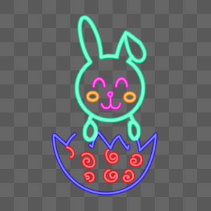 兔子动物彩色图形图片