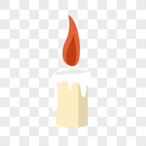 白色蜡烛简单图形图片