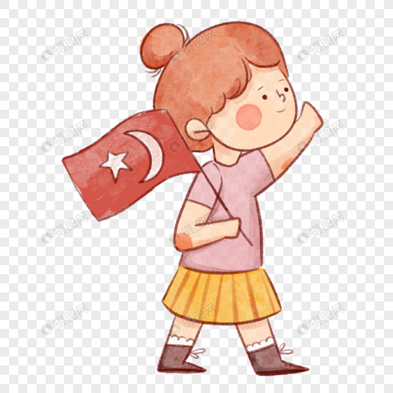土耳其儿童节黄色百褶裙女生图片