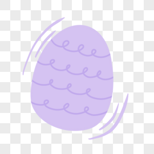 紫色螺旋花纹水彩复活节卡通彩蛋高清图片