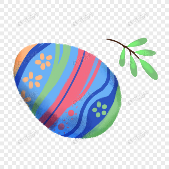 复活节彩色蛋壳装饰图片