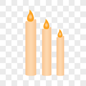 棕枝主日三支燃烧的蜡烛图片