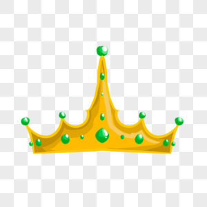 绿色宝石皇室卡通金色皇冠图片