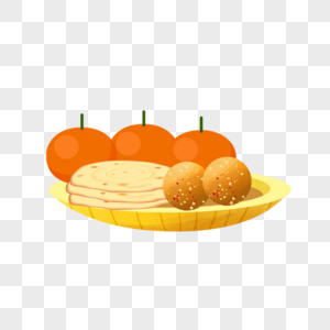黄色托盘水果薄饼质感斋月背景图片
