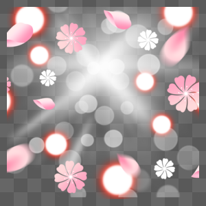 漂亮粉色春季旅游花卉边框图片
