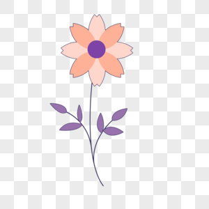 蓝蕊粉花可爱春天花朵图片