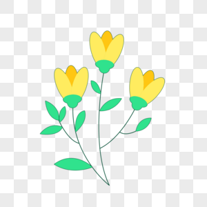 正欲开花的黄色春天花朵图片