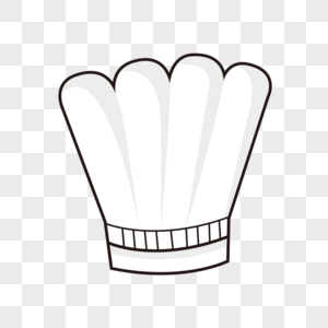 可爱卡通白色厨师帽剪贴画图片
