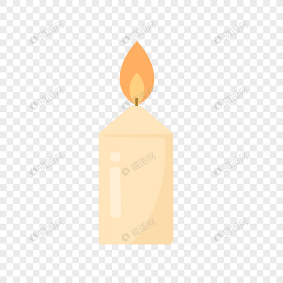 纳吾肉孜节燃烧的白色蜡烛图片