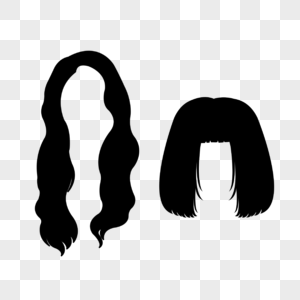 黑色波浪长发和短发女士发型图片