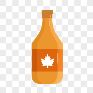 加拿大枫糖节黄色的瓶子图片