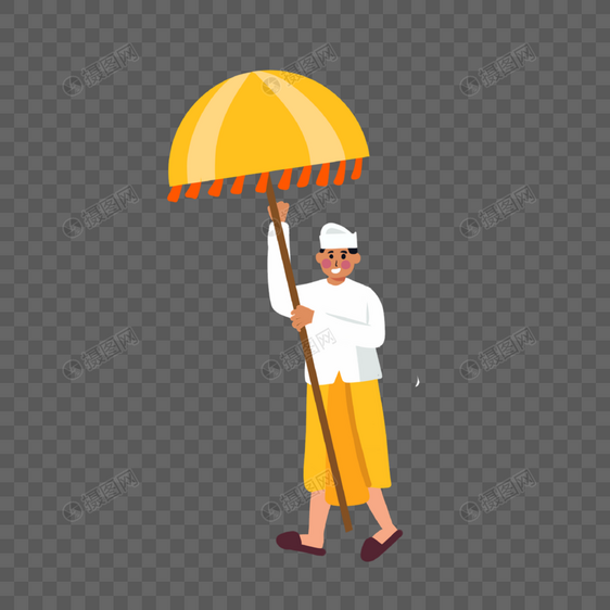 宁静日撑着伞的卡通男孩图片