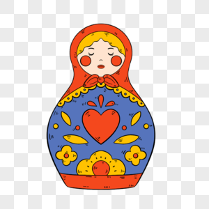 俄罗斯谢肉节可爱卡通娃娃图片