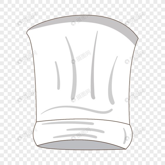 高筒卡通白色厨师帽图片