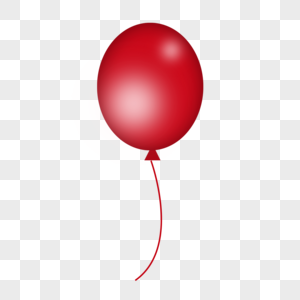 飘飞的红色卡通气球贴图图片