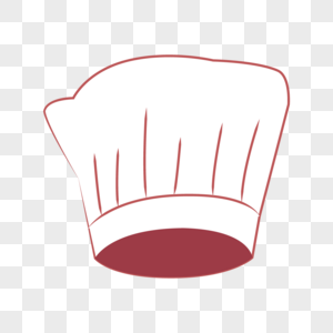 红色边框可爱卡通厨师帽图片