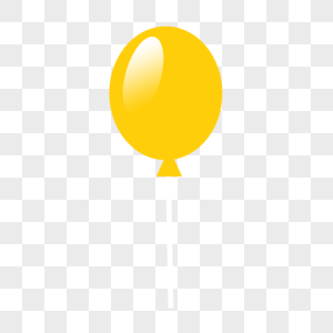 生日快乐黄色卡通气球图片