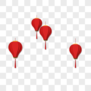 新年红色气球装饰图图片