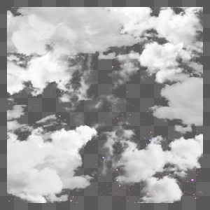 抽象云朵星空插画图片