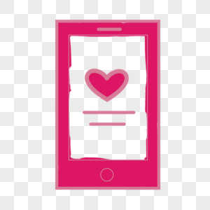 粉色爱心手机界面图片