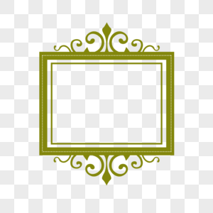 墨绿色复古情人节装饰边框图片