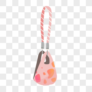 粉色挂绳口罩平面插画图片
