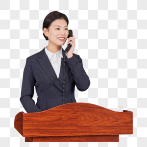 商务会所前台女性接电话高清图片