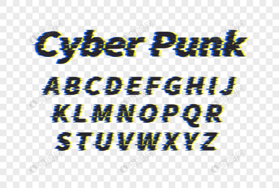 创意故障风格字体设计赛博朋克Cyber Punk图片