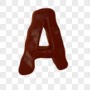 创意巧克力字母A图片