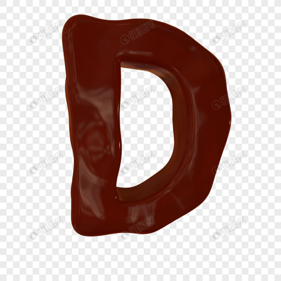 创意巧克力字母D图片