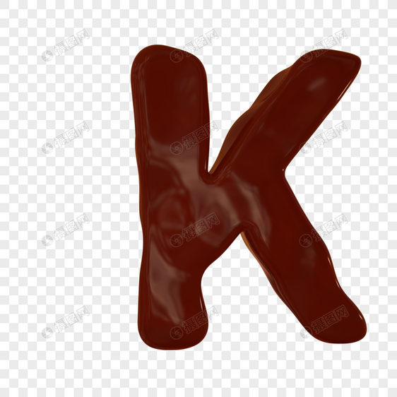 创意巧克力字母K图片