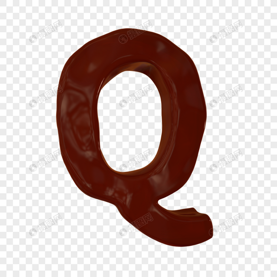 创意巧克力字母Q图片
