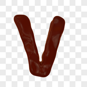 创意巧克力字母V图片