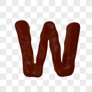 创意巧克力字母W图片