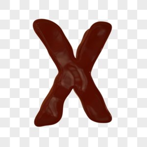 创意巧克力字母X高清图片