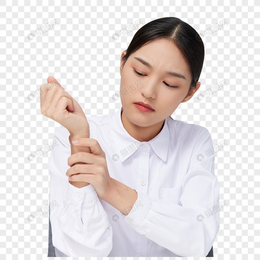 女性亚健康手腕疼痛图片