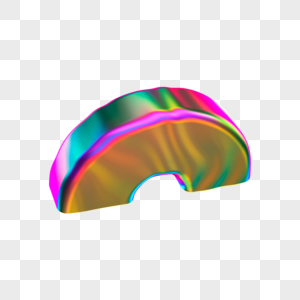 潮流酸性立体半圆装饰图片素材