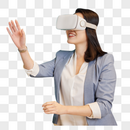 职场商务女性体验VR眼镜图片