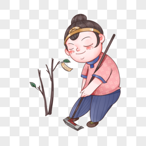 古人种树图片素材