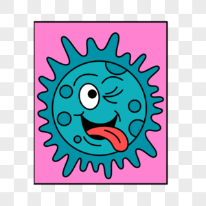 病毒吐舌头表情图片