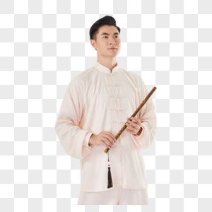 手拿笛子的中国风男性图片
