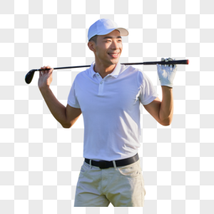 打高尔夫球的男性形象图片