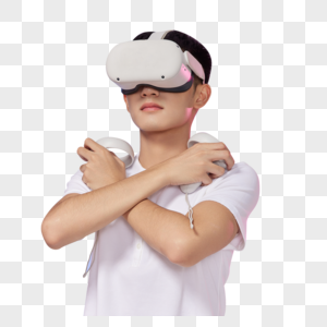 男青年体验vr虚拟现实技术图片