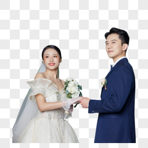 新婚夫妻举行婚礼仪式图片