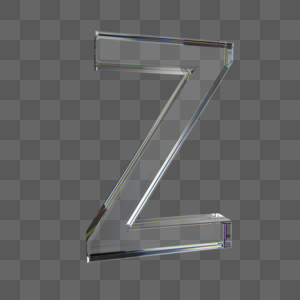 透明玻璃字母Z图片