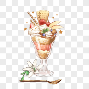 创意夏日冰淇淋素材图片