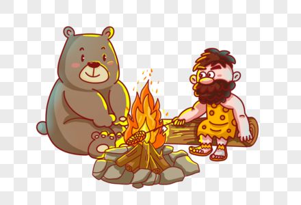 野人和熊棕熊背景熊高清图片