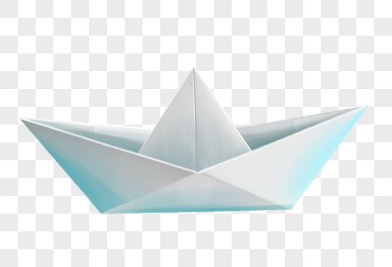 纸船折纸纸船贺卡高清图片