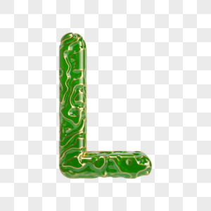 金镶玉立体创意字母l图片素材